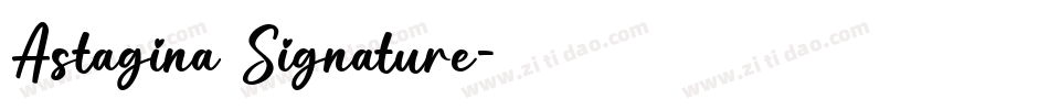 Astagina Signature字体转换